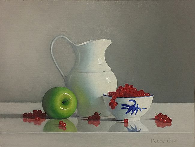 Ceramic Jug with Fruit by Peter Dee